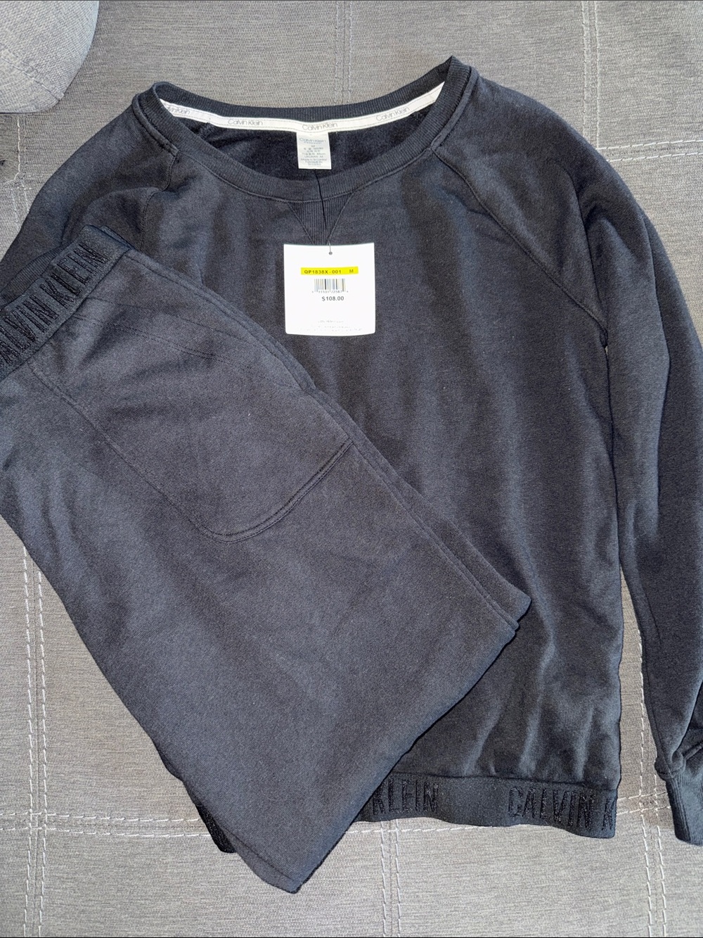 NWT Calvin Klein Black Sweats Set